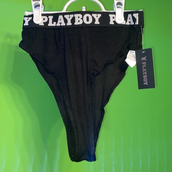 Brand NEW Playboy Elastic Band Underwear Panties Sexy High Rise Logo Banded XS/S - Picture 7 of 10